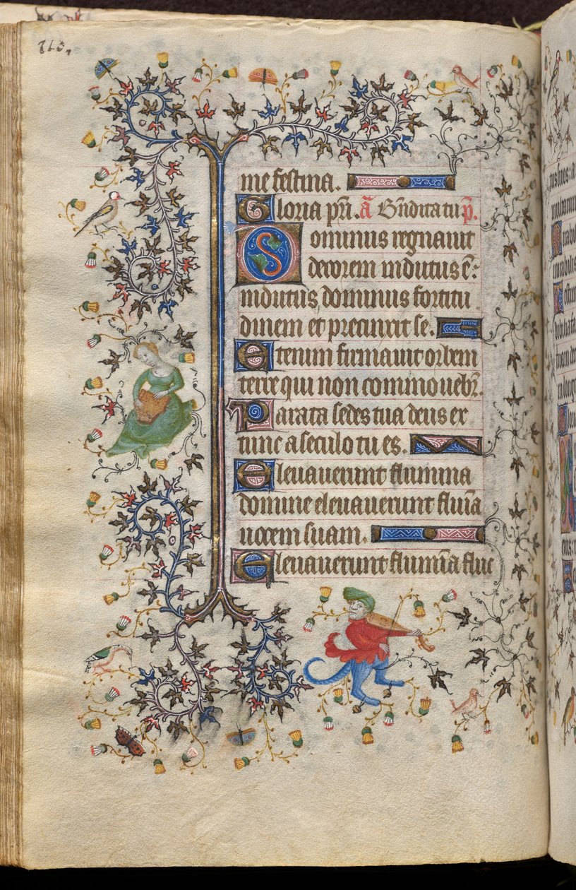 Nemes Károly, Navarra királyának (1361-1425) órái: fol. 55v, Szöveg alkotó: Master of the Brussels Initials and Associates