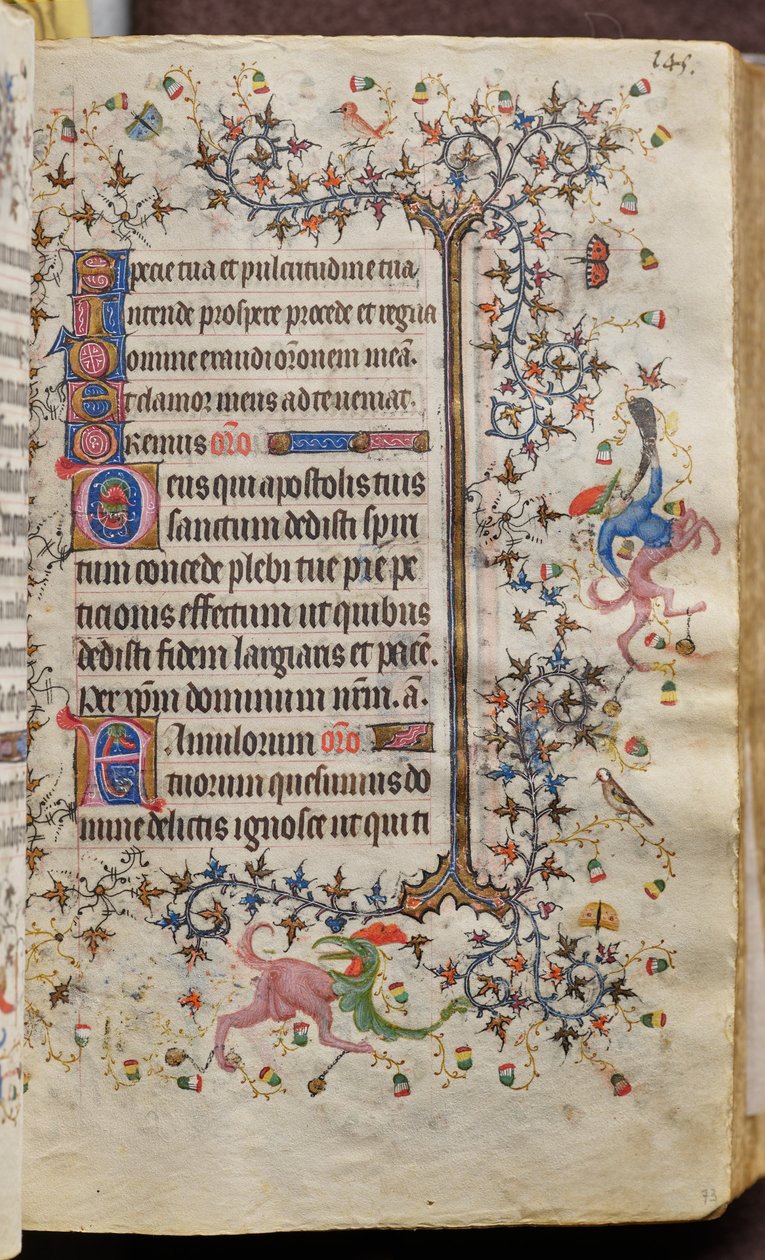 Nemes Károly, navarrai király (1361-1425) órái: fol. 73r, Szöveg alkotó: Master of the Brussels Initials and Associates