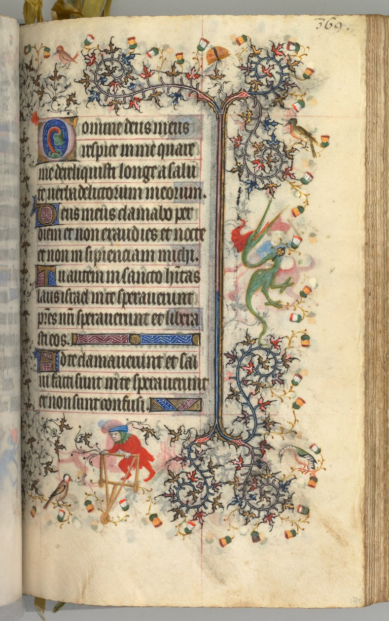 Nemes Károly navarrai király órái 1361-1425: fol. 180r, Szöveg, c. 1405. alkotó: Master of the Brussels Initials and Associates