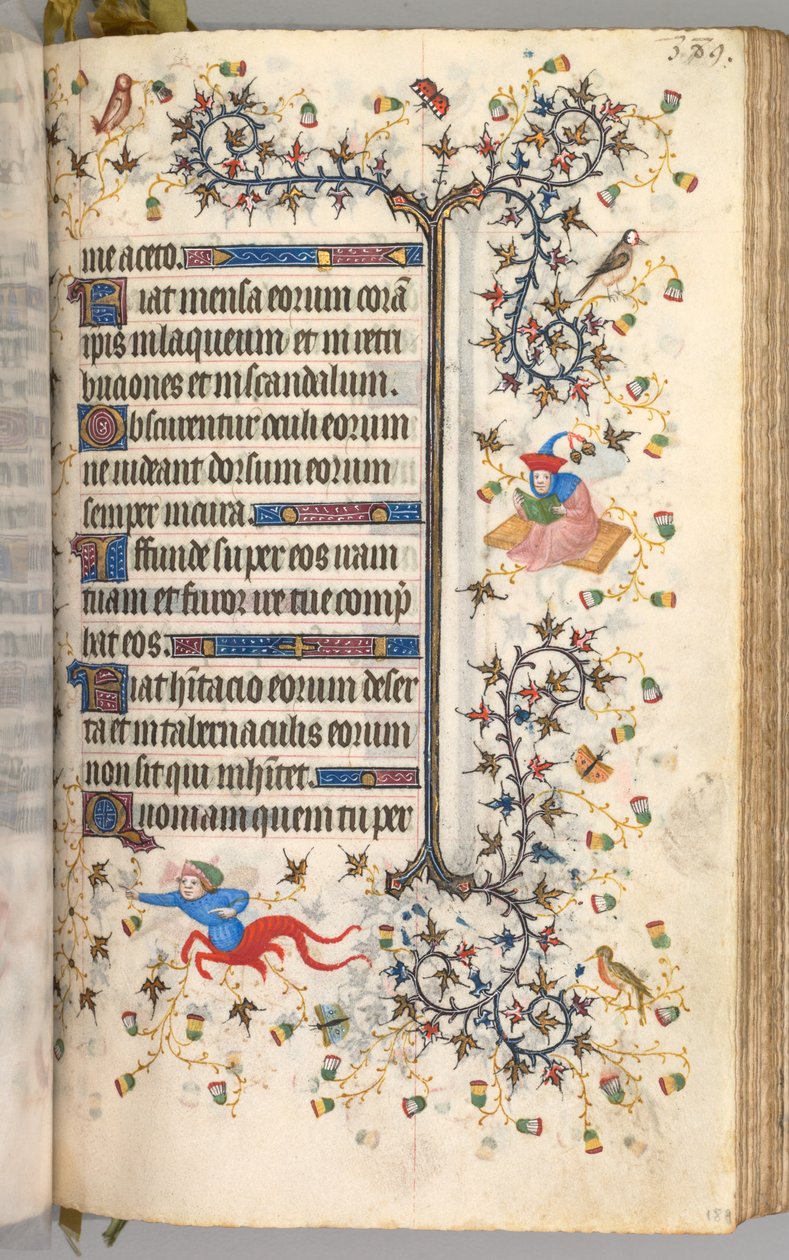 Nemes Károly navarrai király órái 1361-1425: fol. 189r, Szöveg, c. 1405. alkotó: Master of the Brussels Initials and Associates