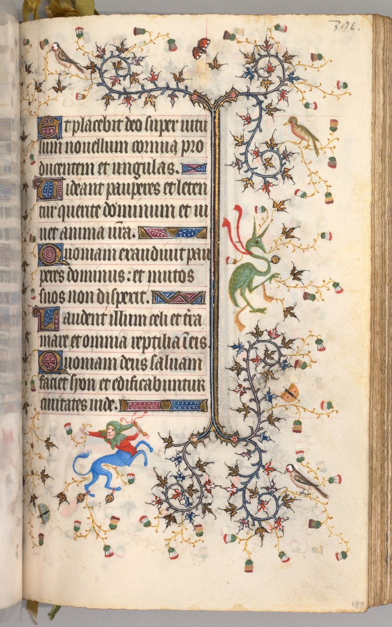 Nemes Károly navarrai király órái 1361-1425: fol. 190r, Szöveg, c. 1405. alkotó: Master of the Brussels Initials and Associates