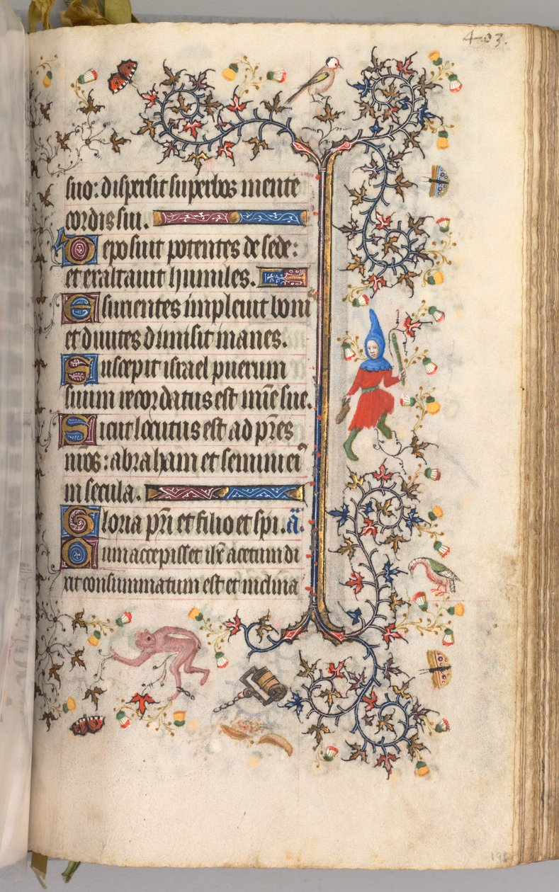Nemes Károly navarrai király órái 1361-1425: fol. 196r, Szöveg, c. 1405. alkotó: Master of the Brussels Initials and Associates