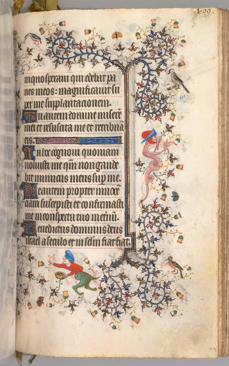 Nemes Károly navarrai király órái 1361-1425: fol. 199r, Szöveg, c. 1405. alkotó: Master of the Brussels Initials and Associates