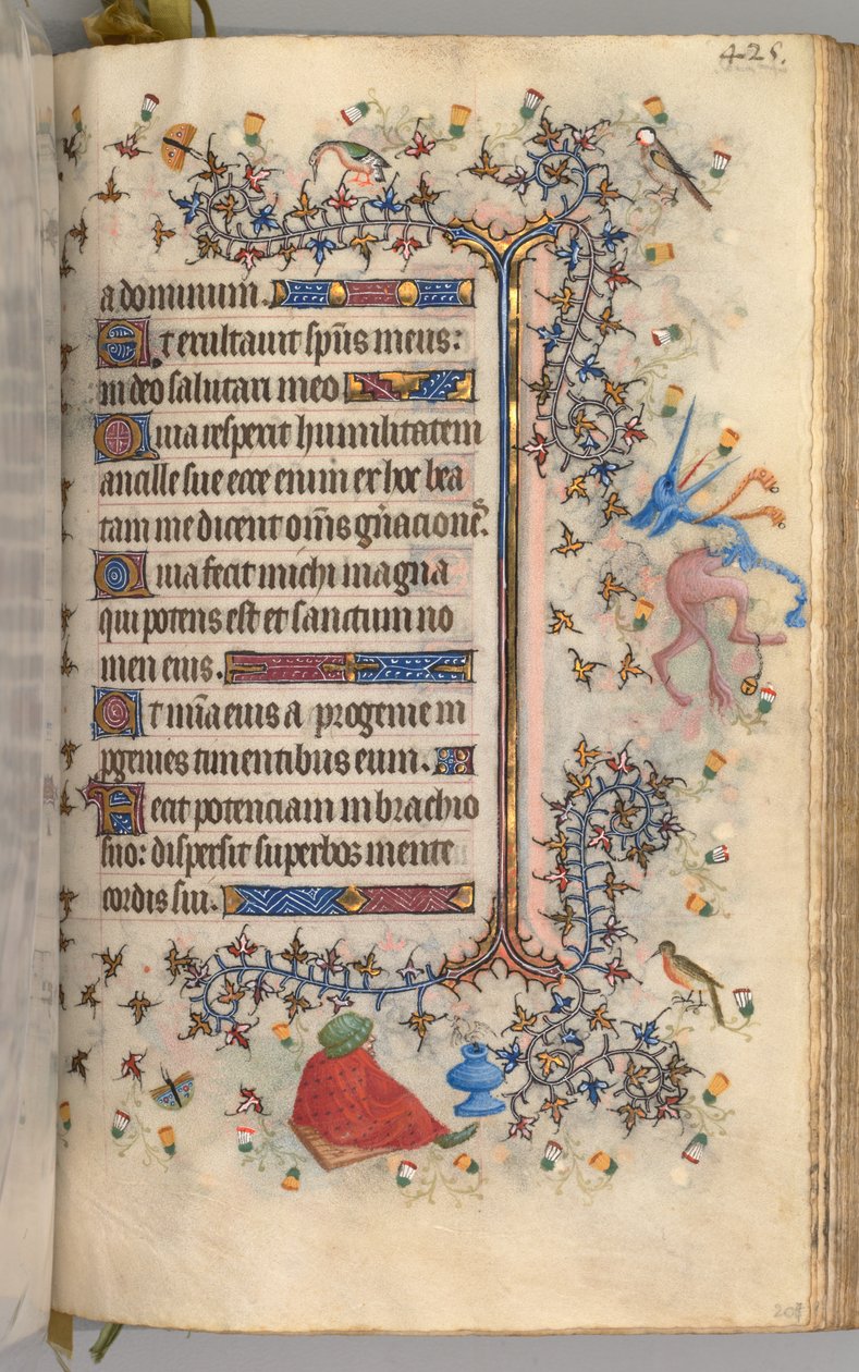 Nemes Károly navarrai király órái 1361-1425: fol. 207r, Szöveg, c. 1405. alkotó: Master of the Brussels Initials and Associates