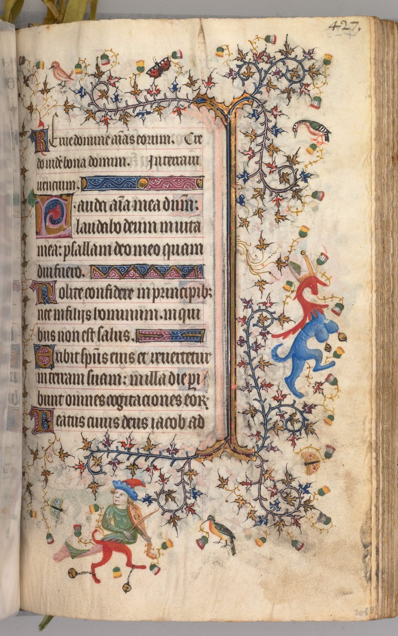 Nemes Károly navarrai király órái 1361-1425: fol. 208r, Szöveg, c. 1405. alkotó: Master of the Brussels Initials and Associates