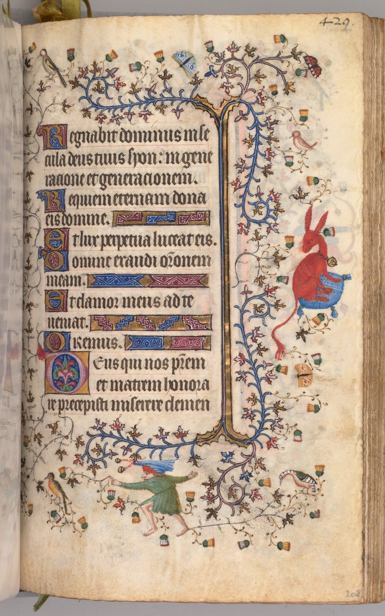 Nemes Károly navarrai király órái 1361-1425: fol. 209r, Szöveg, c. 1405. alkotó: Master of the Brussels Initials and Associates