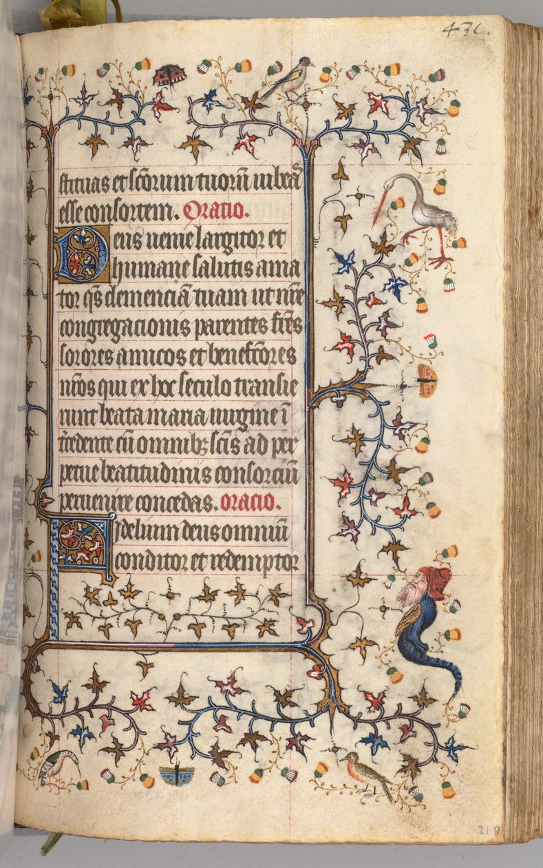 Nemes Károly navarrai király órái 1361-1425: fol. 210r, Szöveg, c. 1405. alkotó: Master of the Brussels Initials and Associates