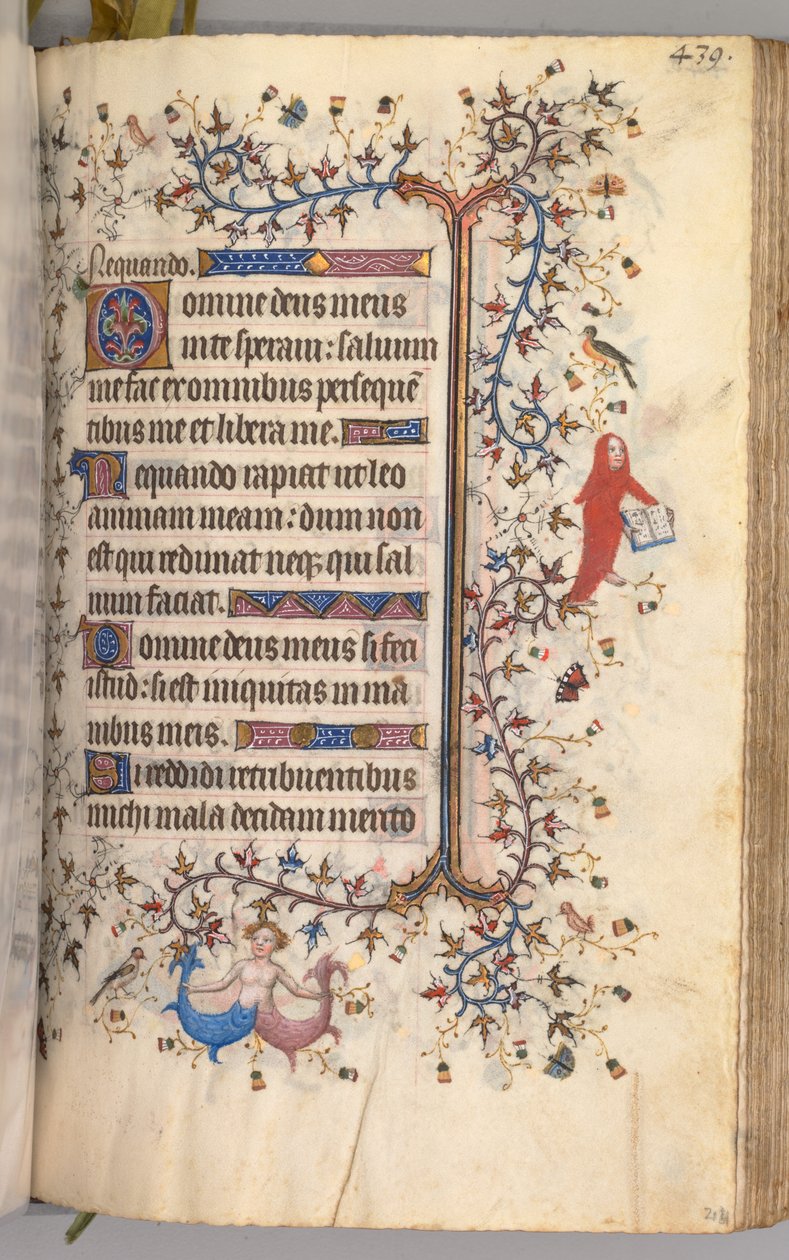 Nemes Károly navarrai király órái 1361-1425: fol. 214r, Szöveg, c. 1405. alkotó: Master of the Brussels Initials and Associates