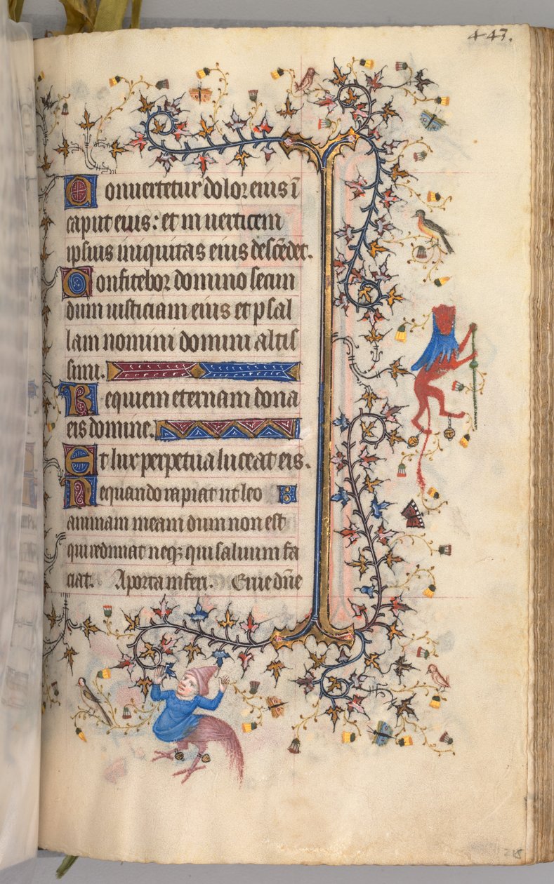 Nemes Károly navarrai király órái 1361-1425: fol. 216r, Szöveg, c. 1405. alkotó: Master of the Brussels Initials and Associates
