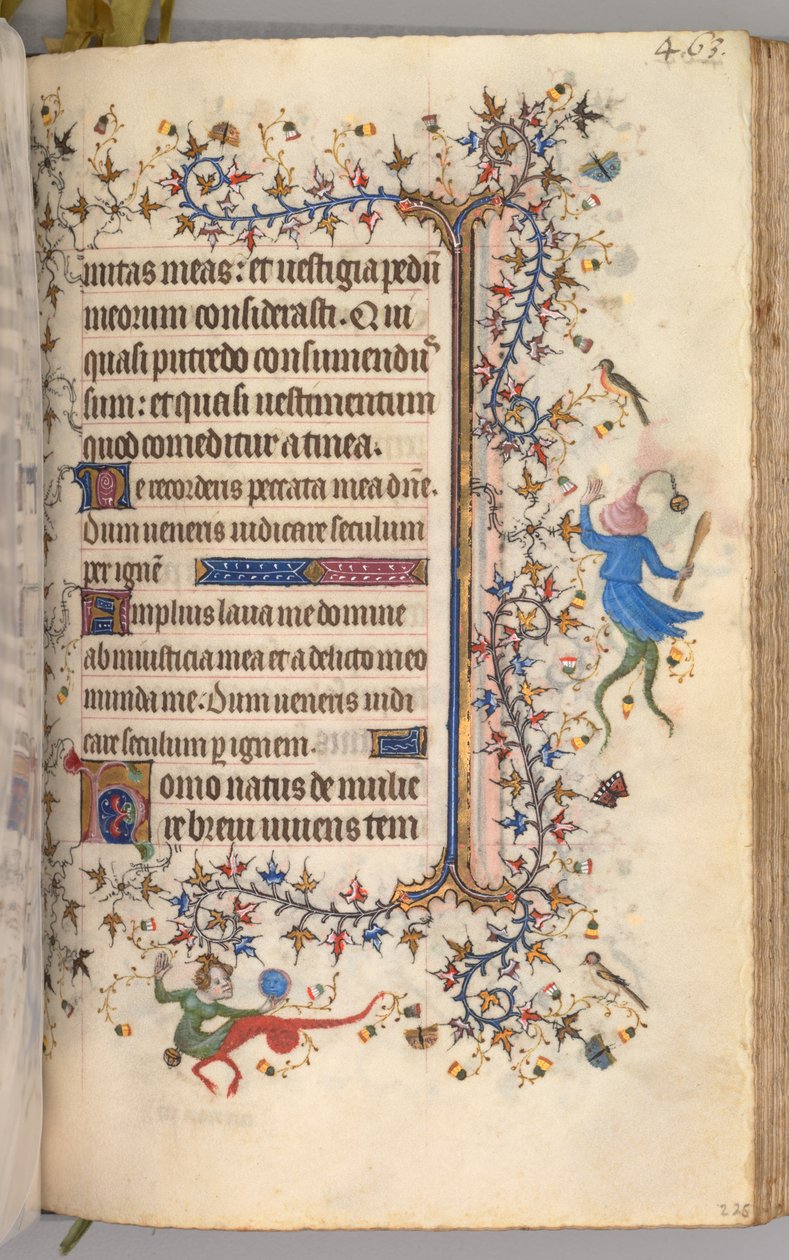 Nemes Károly navarrai király órái 1361-1425: fol. 226r, Szöveg, c. 1405. alkotó: Master of the Brussels Initials and Associates