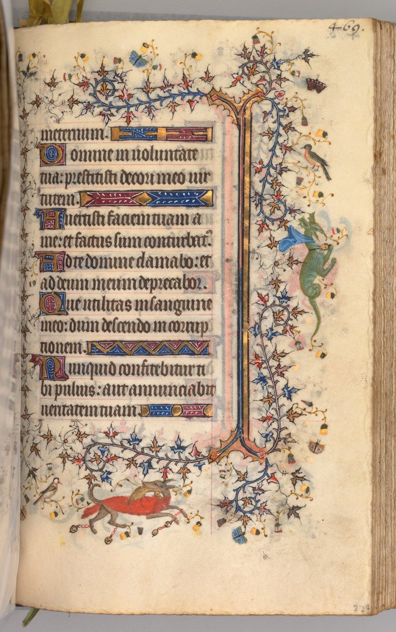 Nemes Károly navarrai király órái 1361-1425: fol. 229r, Szöveg, c. 1405. alkotó: Master of the Brussels Initials and Associates