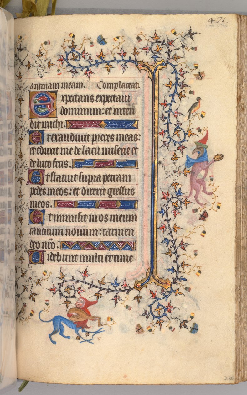 Nemes Károly navarrai király órái 1361-1425: fol. 230r, Szöveg, c. 1405. alkotó: Master of the Brussels Initials and Associates