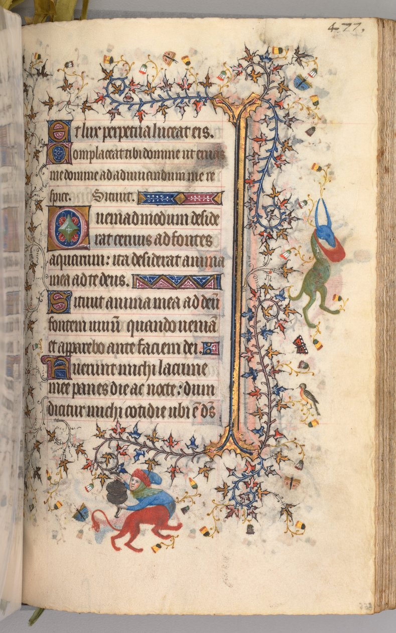 Nemes Károly navarrai király órái 1361-1425: fol. 233r, Szöveg, c. 1405. alkotó: Master of the Brussels Initials and Associates