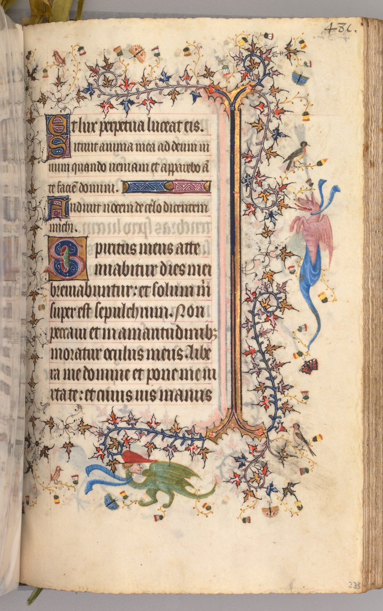 Nemes Károly navarrai király órái 1361-1425: fol. 234r, Szöveg, c. 1405. alkotó: Master of the Brussels Initials and Associates