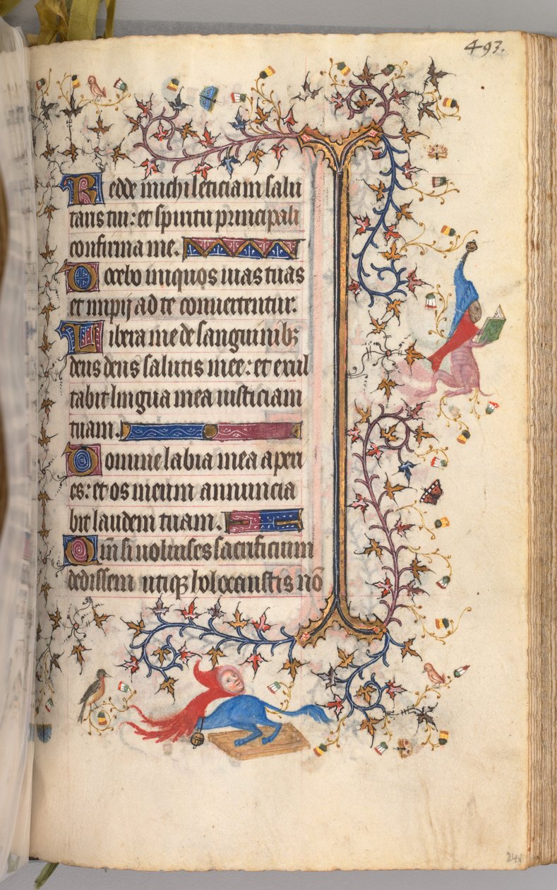 Nemes Károly navarrai király órái 1361-1425: fol. 241r, Szöveg, c. 1405. alkotó: Master of the Brussels Initials and Associates