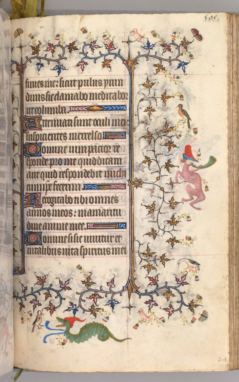 Nemes Károly navarrai király órái 1361-1425: fol. 247r, Szöveg, c. 1405. alkotó: Master of the Brussels Initials and Associates