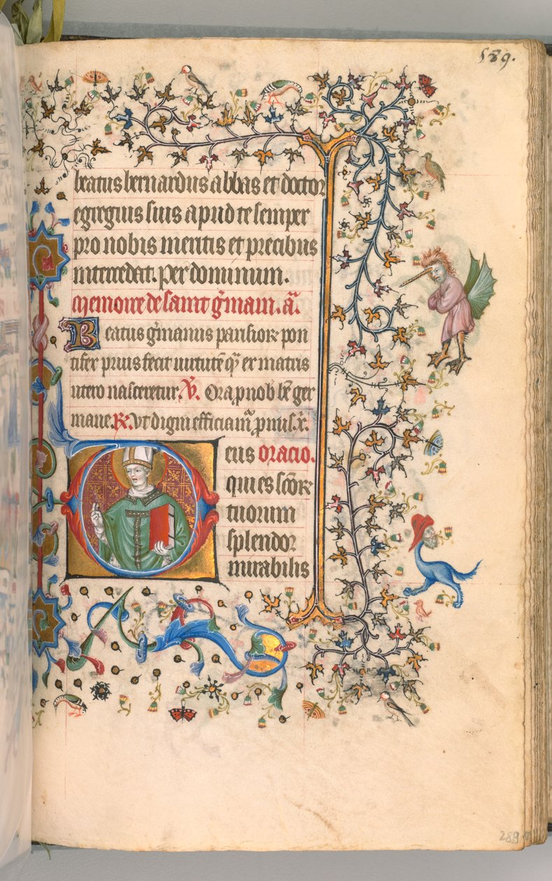 Nemes Károly navarrai király órái 1361-1425, fol. 289r, St. Germain, c. 1405. alkotó: Master of the Brussels Initials and Associates