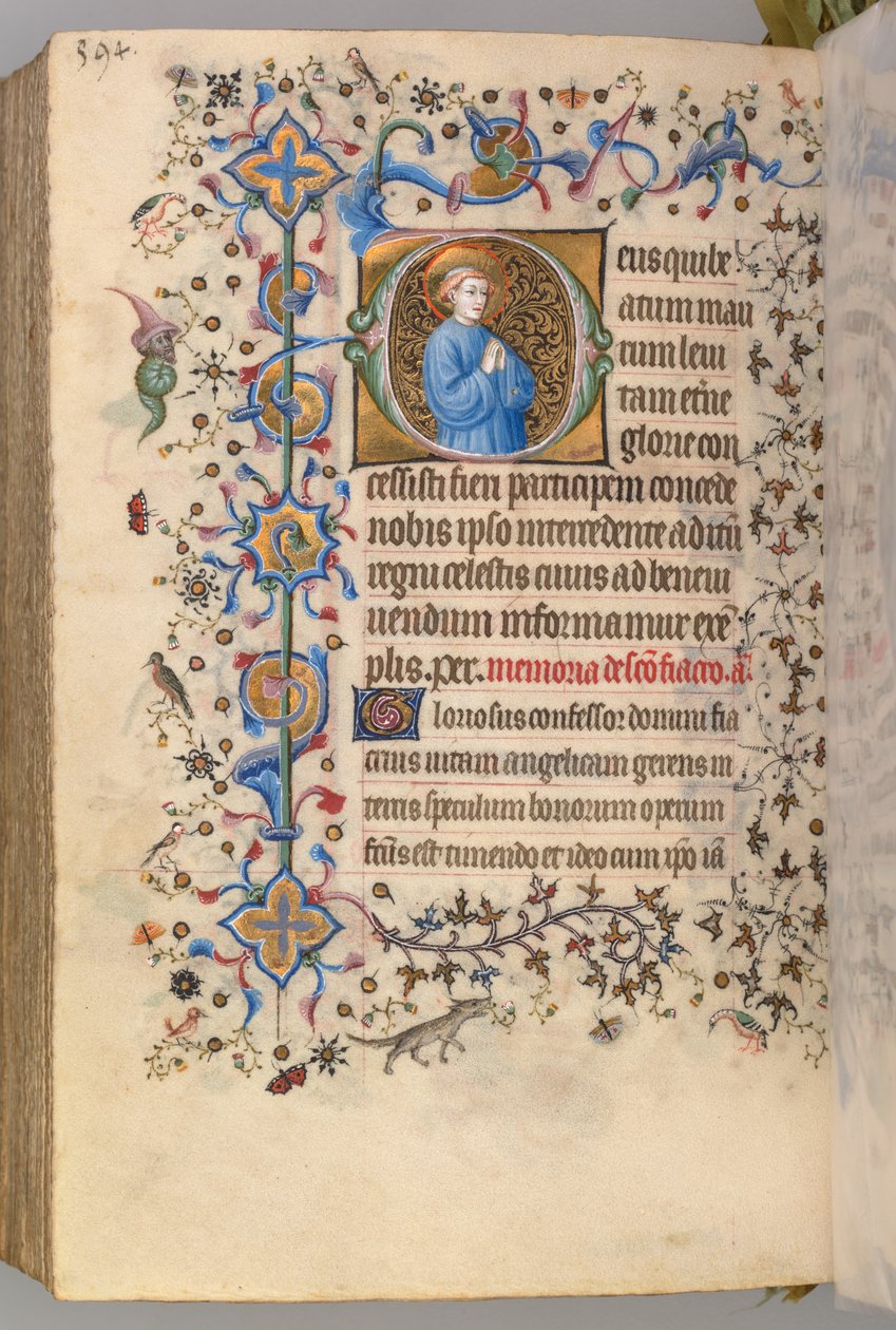 Nemes Károly navarrai király órái 1361-1425, fol. 291v, szöveg, c. 1405. alkotó: Master of the Brussels Initials and Associates
