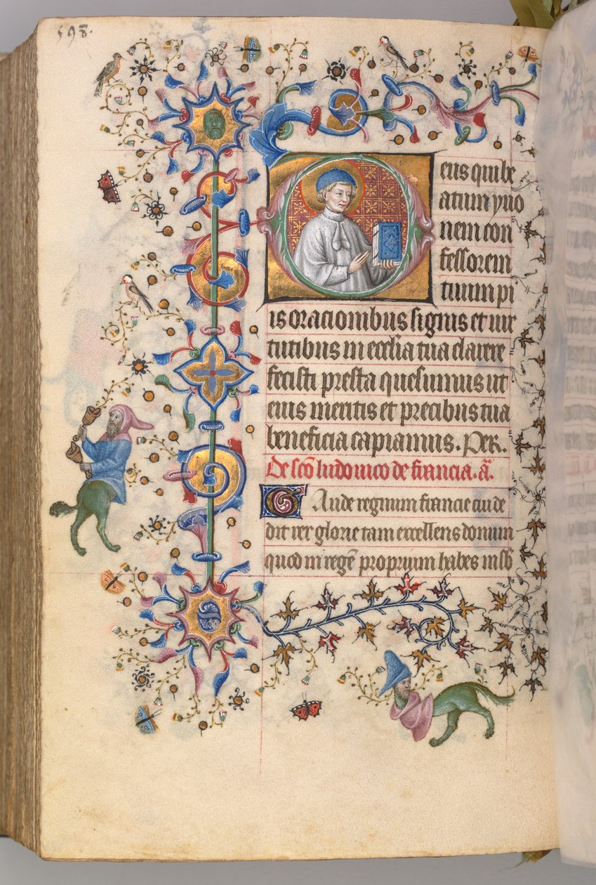 Nemes Károly navarrai király órái 1361-1425, fol. 293v, St. Yoon, c. 1405. alkotó: Master of the Brussels Initials and Associates
