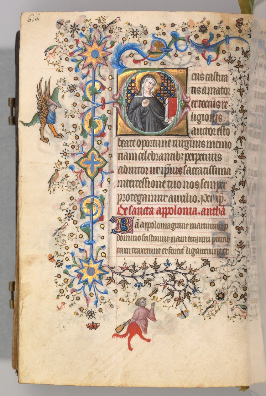 Nemes Károly navarrai király órái 1361-1425, fol. 302v, St. Opportune, c. 1405. alkotó: Master of the Brussels Initials and Associates