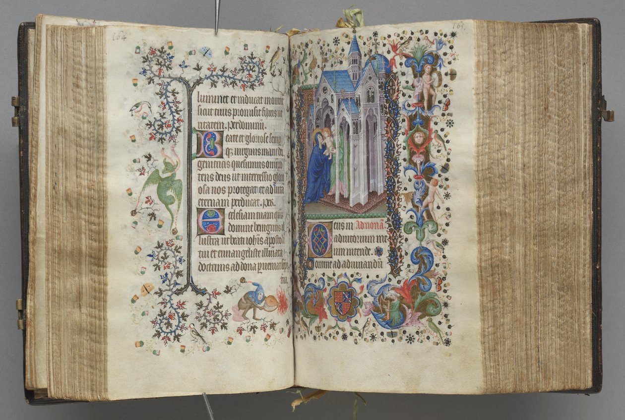 Nemes Károly navarrai király órái 1361-1425: fol. 82v, szöveg, c. 1405. alkotó: Master of the Brussels Initials and Associates
