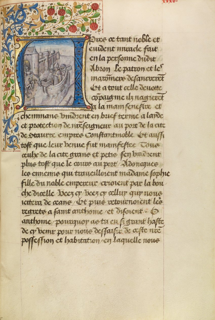 A kezdet: A hajók megérkezése Konstantinápolyba alkotó: Master of the Brussels Romuléon