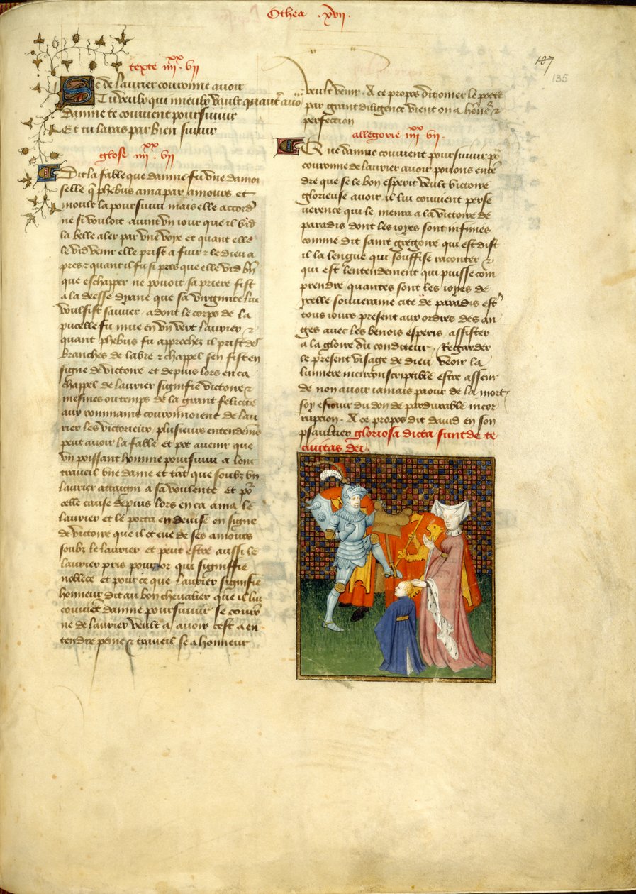 Harley 4431, f.135, Hector és Andromache, Christine de Pizan (vellum) „A királynő könyvéből” alkotó: Master of the Cité des Dames