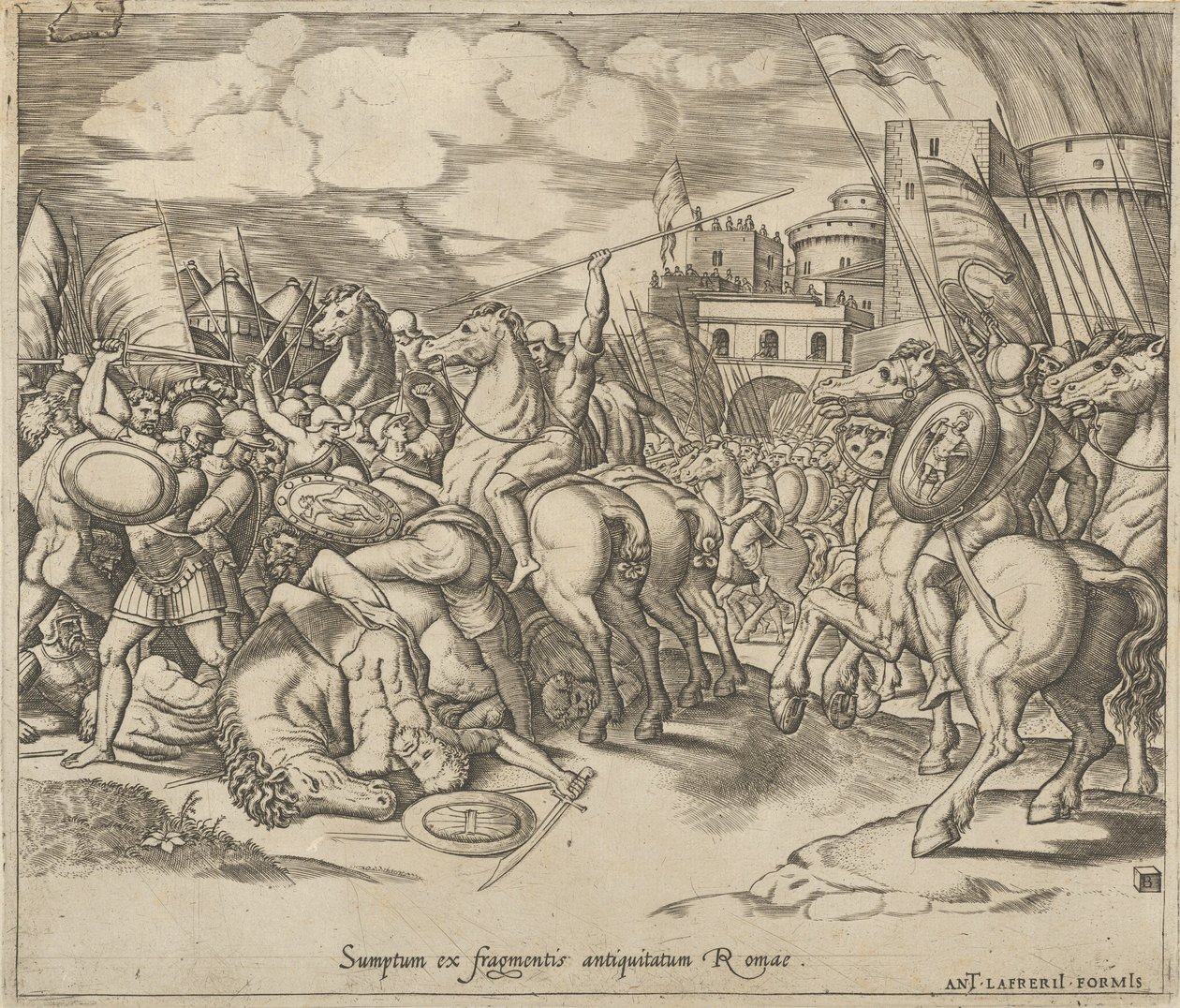 A római nagyszerűség tükre: Scipio győzelme [Syphax felett], 16. század. alkotó: Master of the Die