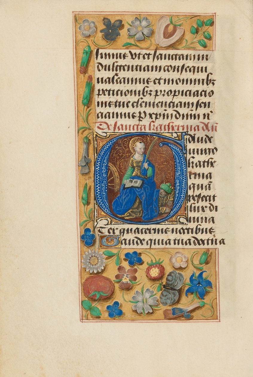 G kezdőbetű: Szent Katalin alkotó: Master of the Dresden Prayer Book
