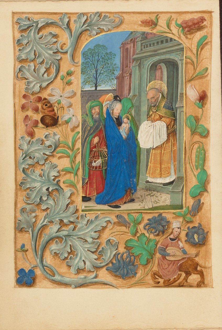 A bemutatás a templomban alkotó: Master of the Dresden Prayer Book