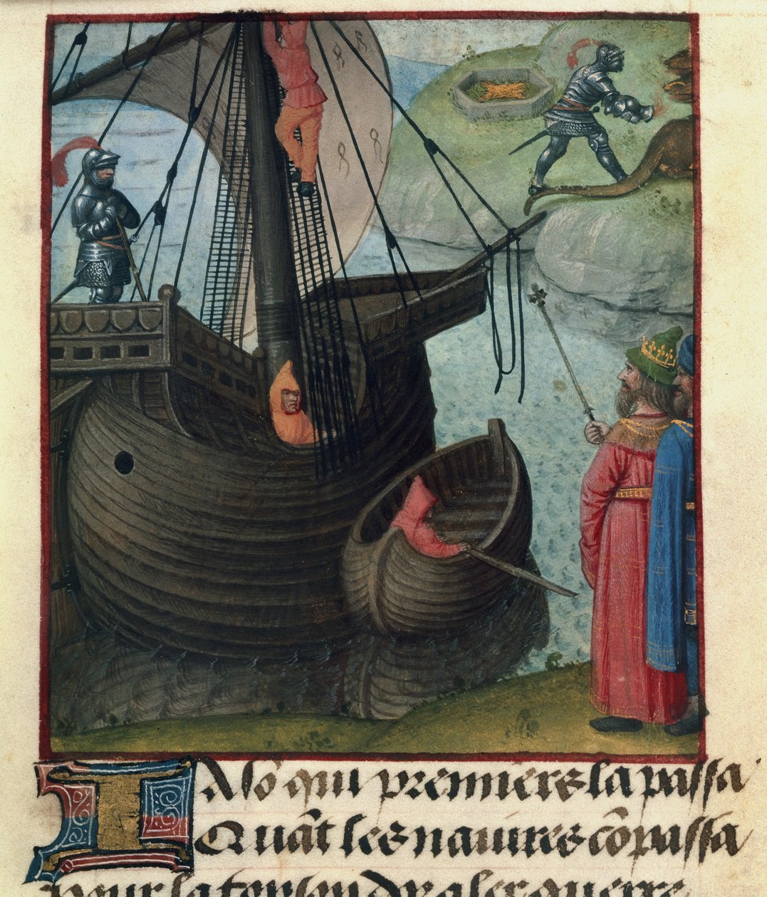 Jason és az Argo a Le Roman de la Rose-ból alkotó: Master of the Dresden Prayer Books