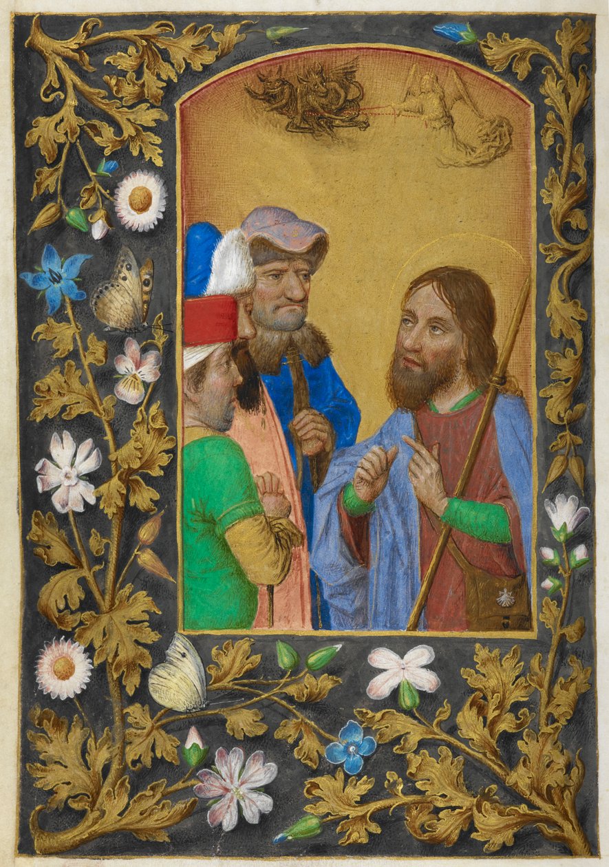 Nagy Szent Jakab prédikáció. alkotó: Master of the Dresden Prayer Books
