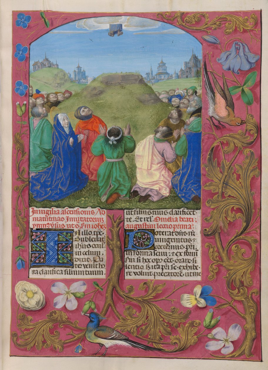 Temporale (2. rész: húsvét vasárnaptól advent előtti vasárnapig), . Krisztus mennybemenetele (Ascension Day). alkotó: Master of the Dresden Prayer Books