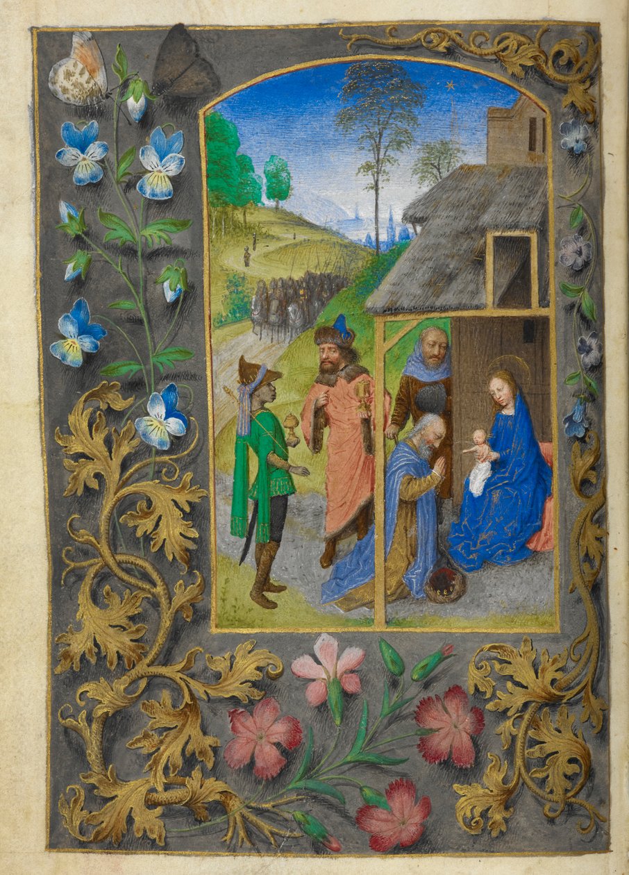 A mágusok imádása. alkotó: Master of the Dresden Prayer Books