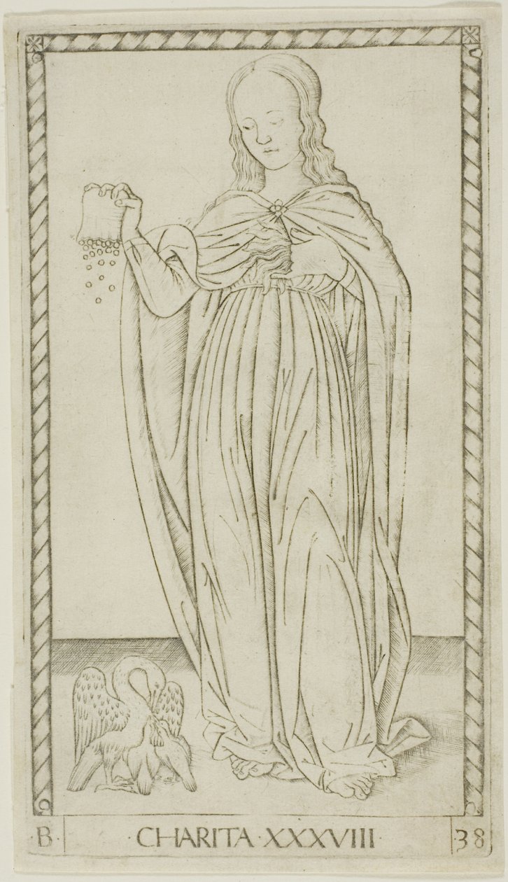 Jótékonyság, 38-as lemez a Genii and Virtues-tól alkotó: Master of the E Series Tarocchi