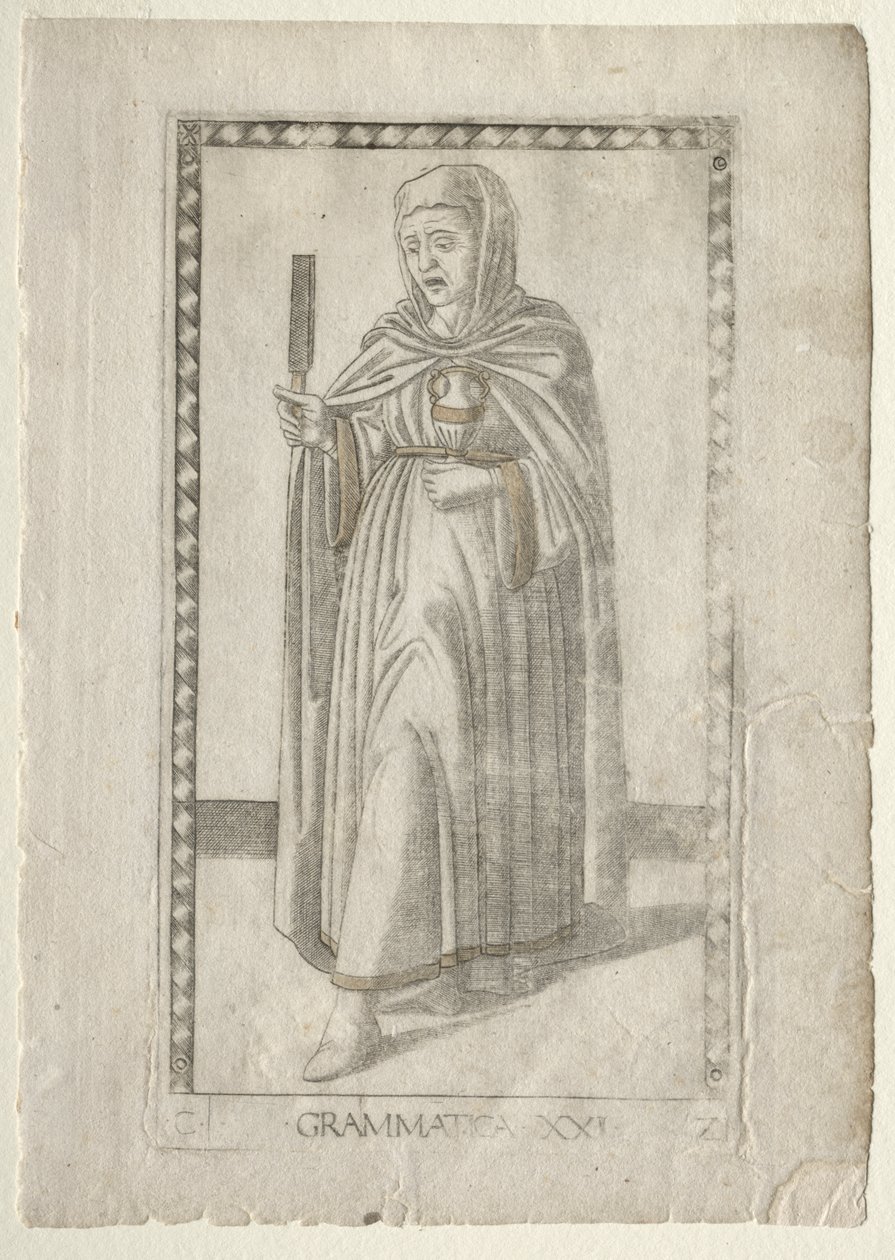 Nyelvtan (a Tarocchiból, C sorozat: Liberal Arts, #21) alkotó: Master of the E Series Tarocchi