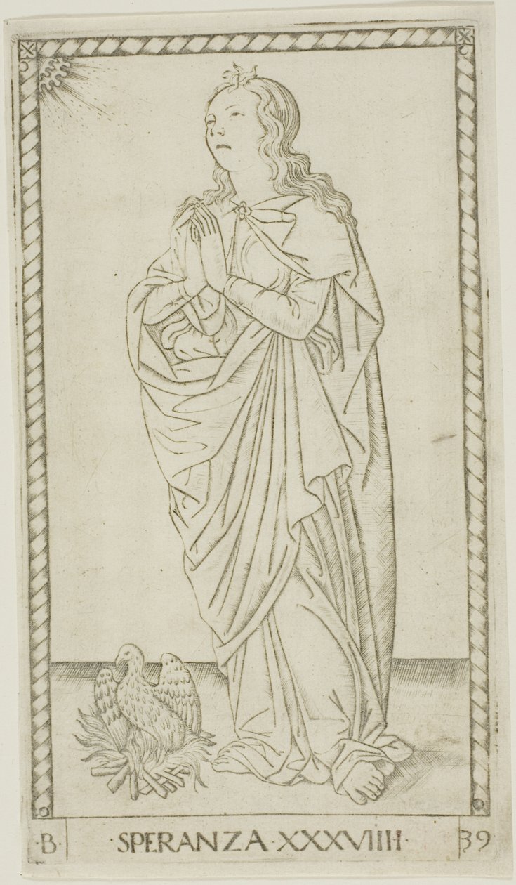 Hope, 39-es lemez a Genii and Virtues-tól alkotó: Master of the E Series Tarocchi