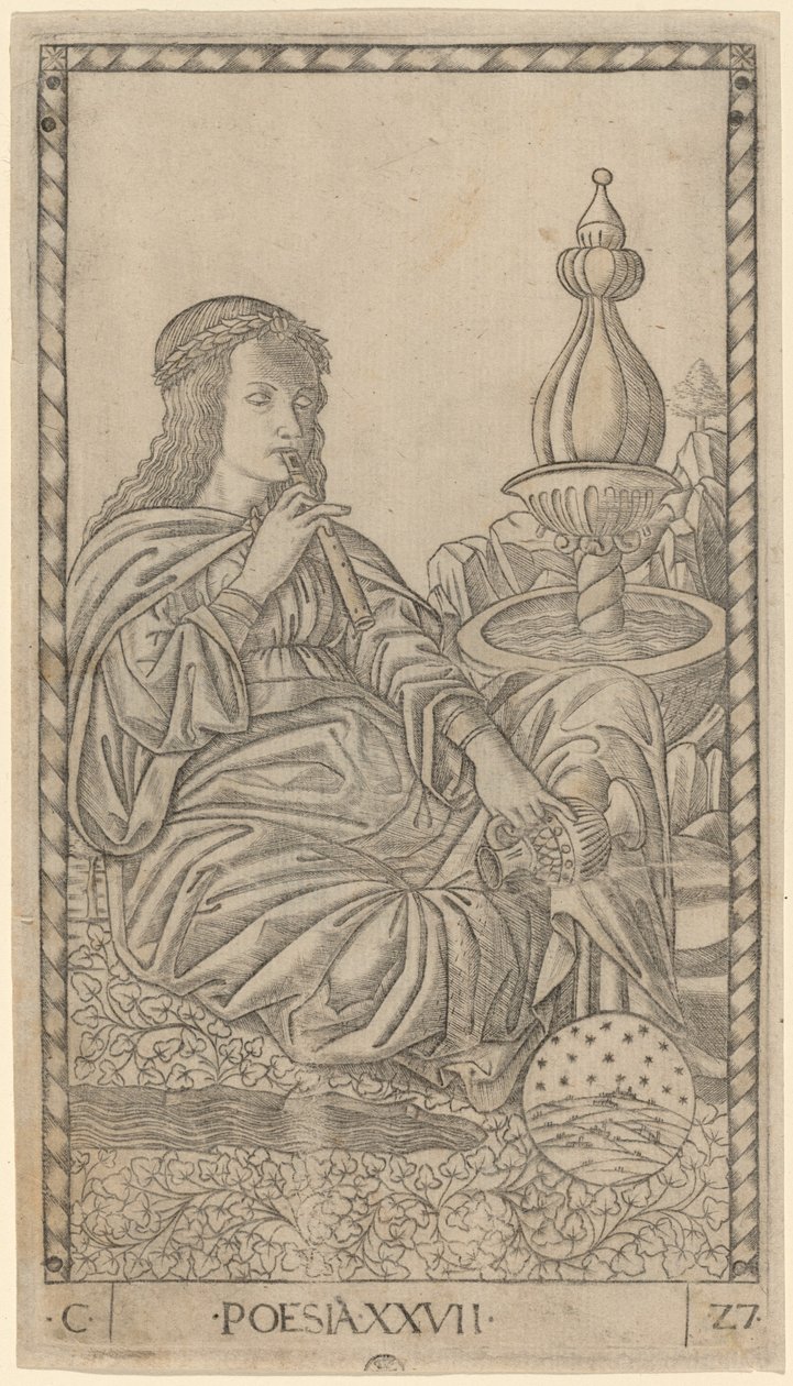 Poesia (költészet) alkotó: Master of the E Series Tarocchi