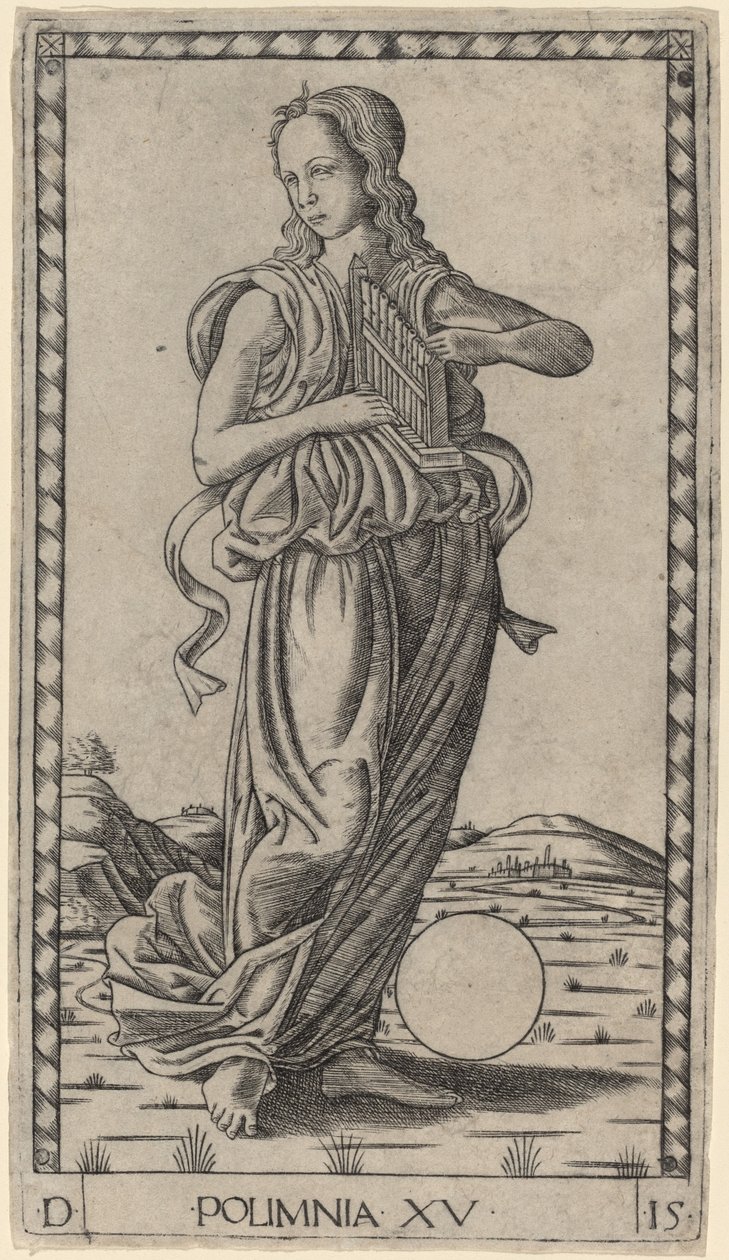 Polimnia (polihimnia) alkotó: Master of the E Series Tarocchi