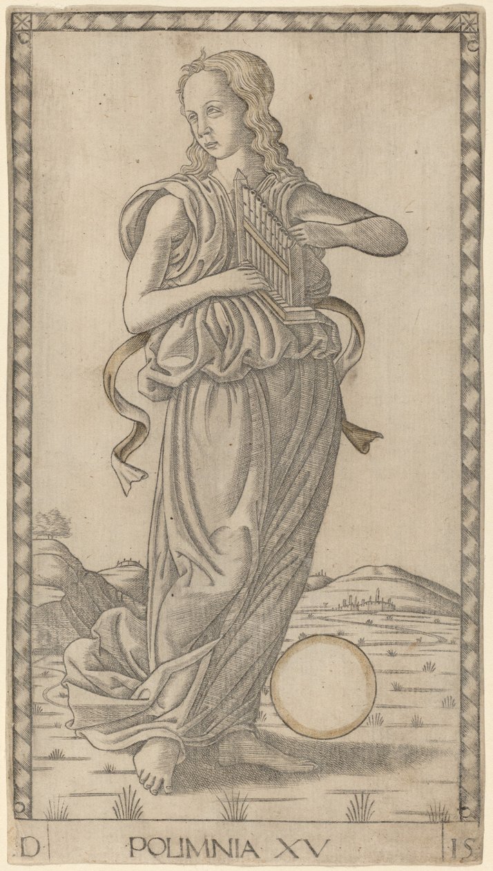 Polimnia (polihimnia) alkotó: Master of the E Series Tarocchi