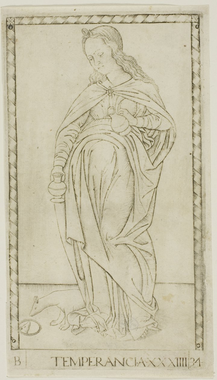 Temperance, 34-es lemez a Genii and Virtues-tól alkotó: Master of the E Series Tarocchi