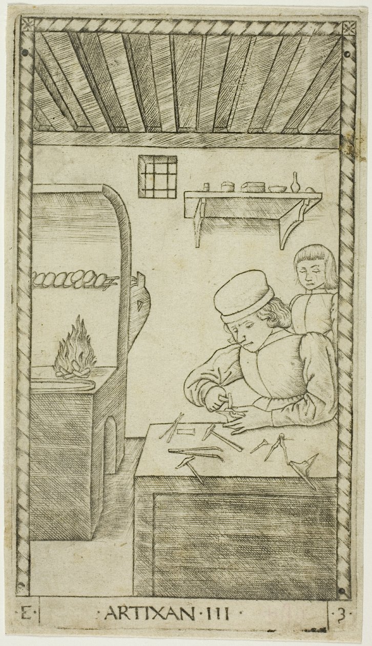 The Artisan, harmadik tábla a The Ranks and Conditions of Men-ből alkotó: Master of the E Series Tarocchi