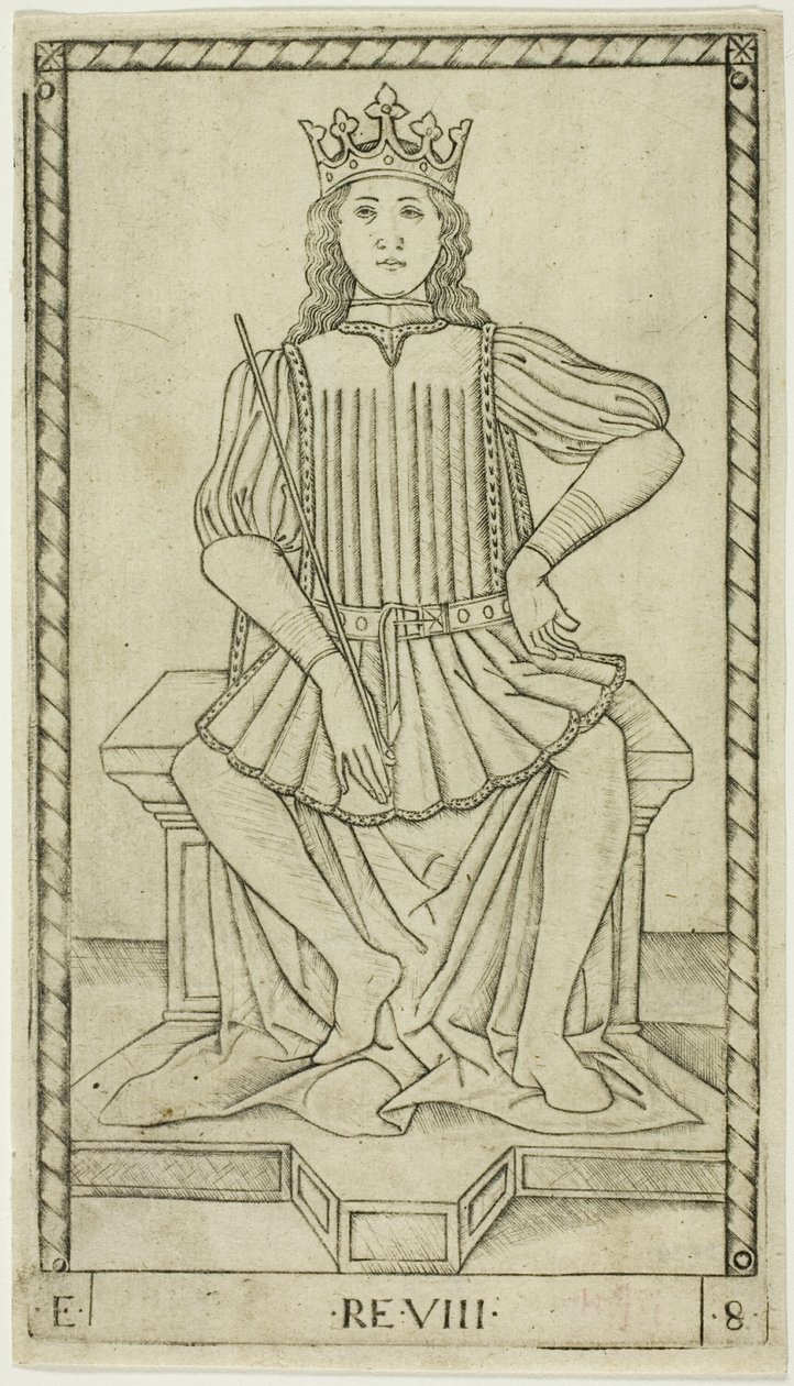 A király, nyolcas lemez a The Ranks and Conditions of Men-ből alkotó: Master of the E Series Tarocchi