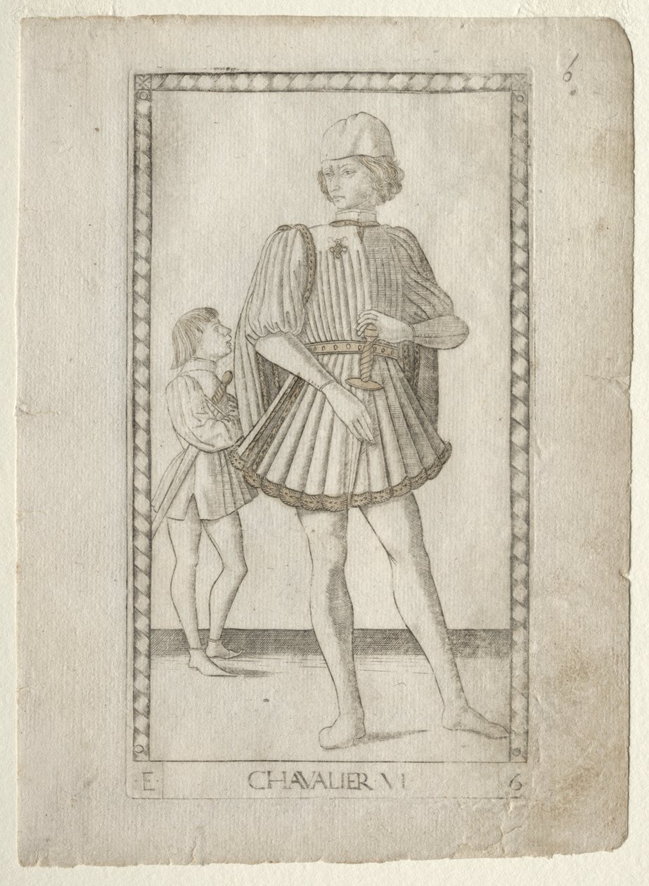 A lovag (a Tarocchiból, E sorozat: Conditions of Man, #6) alkotó: Master of the E Series Tarocchi