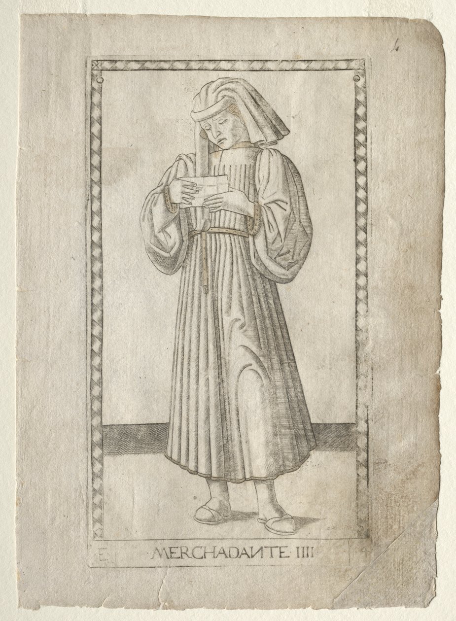 A kereskedő (a Tarocchiból, E sorozat: Conditions of Man, #4) alkotó: Master of the E Series Tarocchi