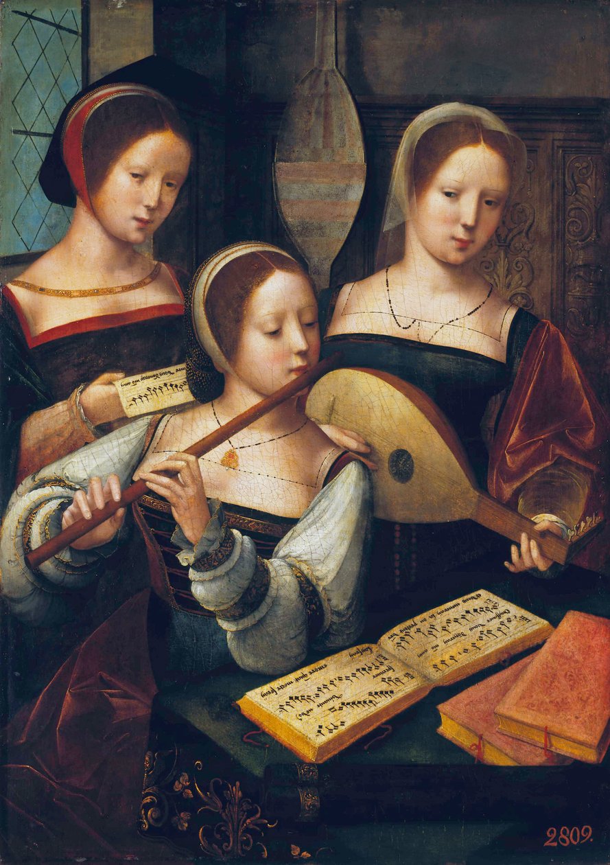 holland: Előadóművészeti társaság Női zenészek alkotó: Master of the Female Half Lengths