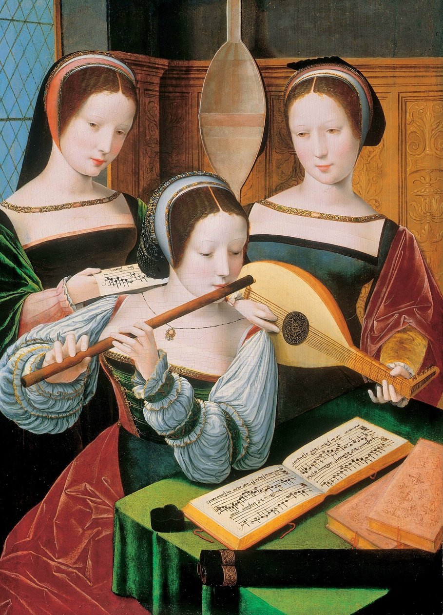 Holland: Musicerend gezelschap Női zenészek / Három zenélő hölgy alkotó: Master of the Female Half Lengths