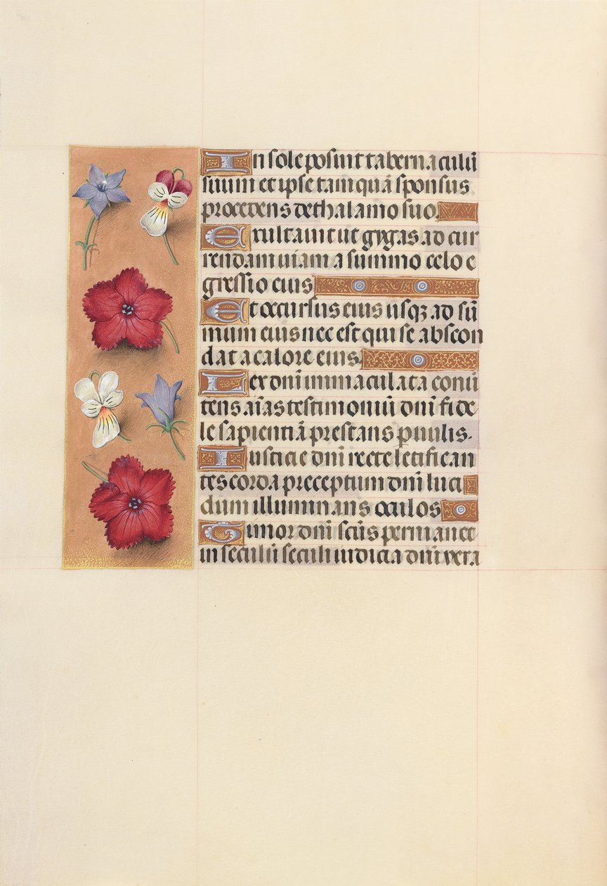 Izabella katolikus királyné, spanyol királynő órái: Fol. 101v, c. 1500. alkotó: Master of the First Prayerbook of Maximillian