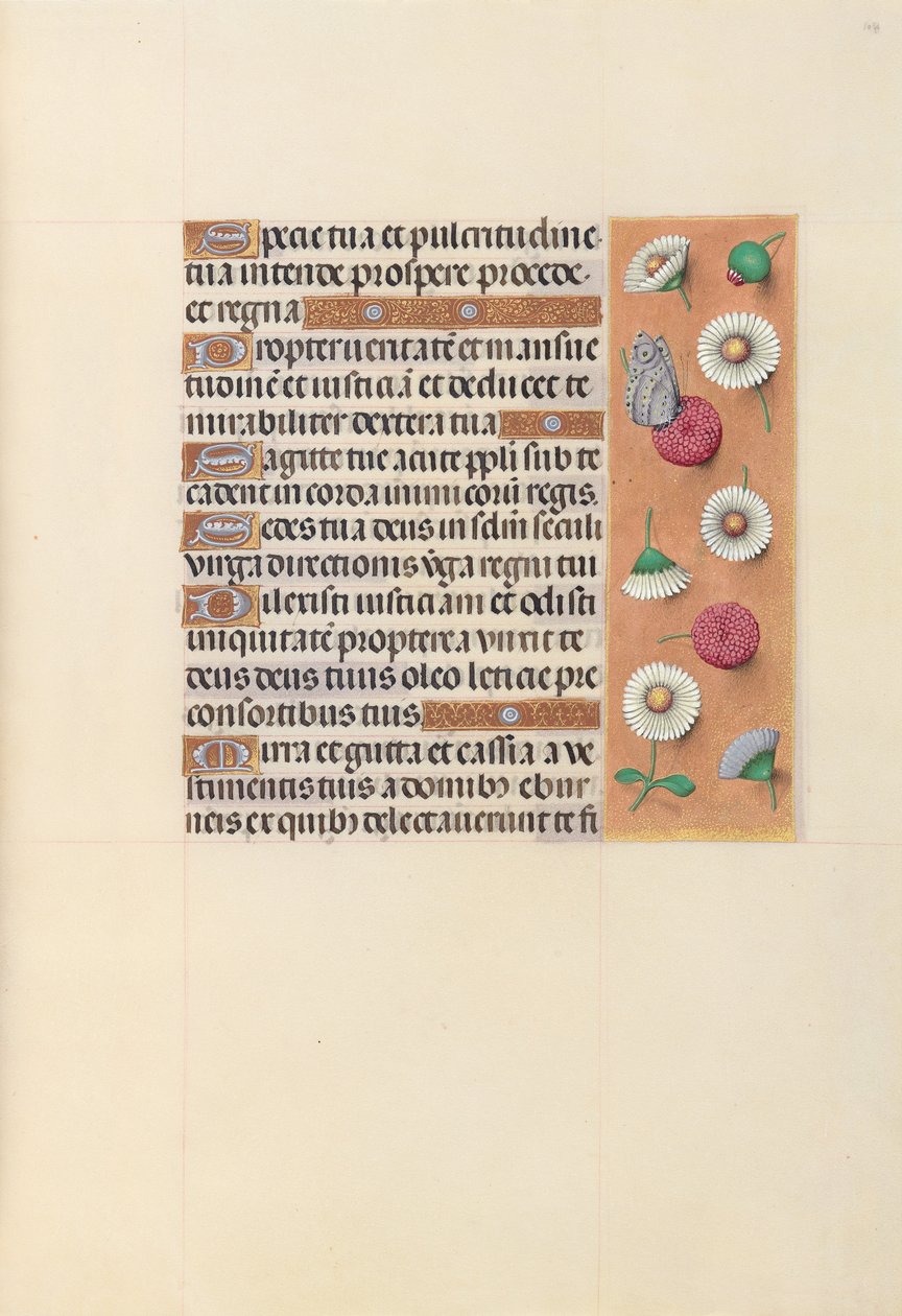 Izabella katolikus királynő, Spanyolország királynőjének órái:  Fol. 104r alkotó: Master of the First Prayerbook of Maximillian