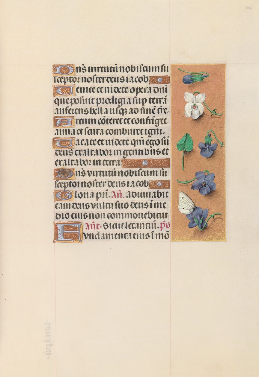 Izabella katolikus királyné, spanyol királynő órái: Fol. 106r, c. 1500. alkotó: Master of the First Prayerbook of Maximillian